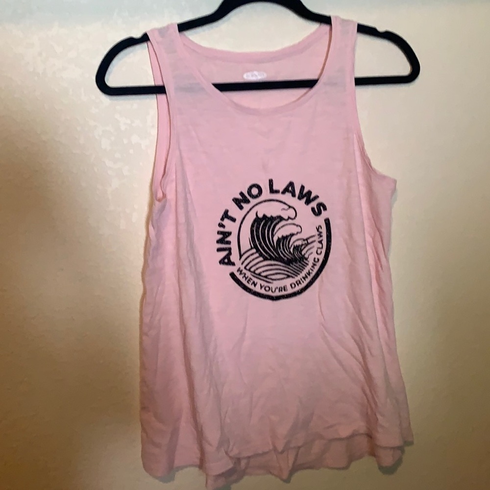 Pink white claw tank